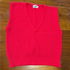 Vintage 60s 70s JOHN’S GIRL Deep V Neck  Sweater Vest M